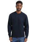 Blue Regular Cable-Knit Sweater 1