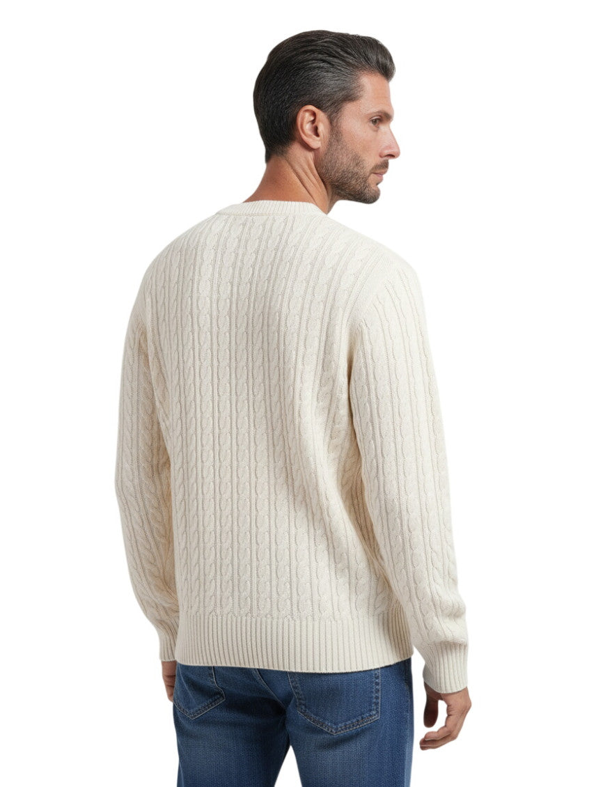 Off White Cable-Knit Sweater 2