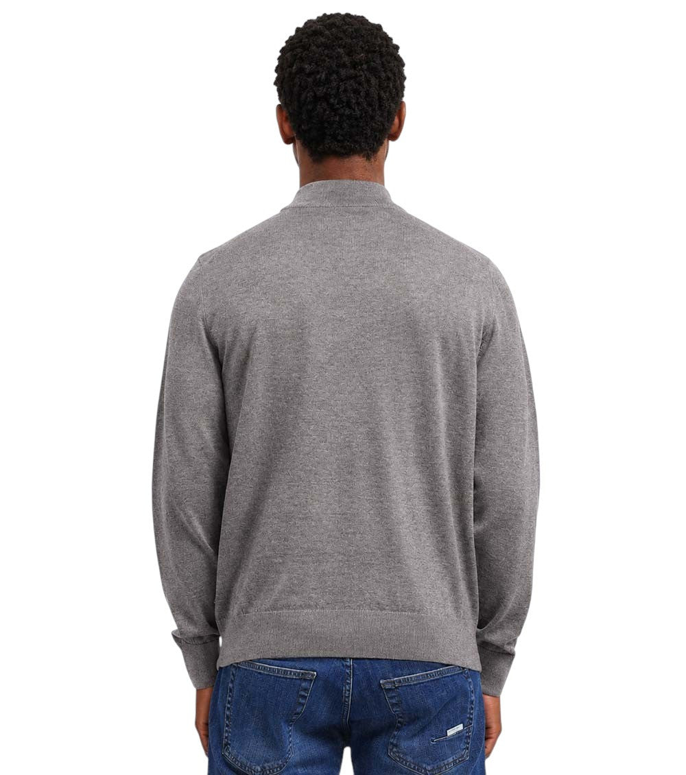 Grey Mock Collar Sweater 3