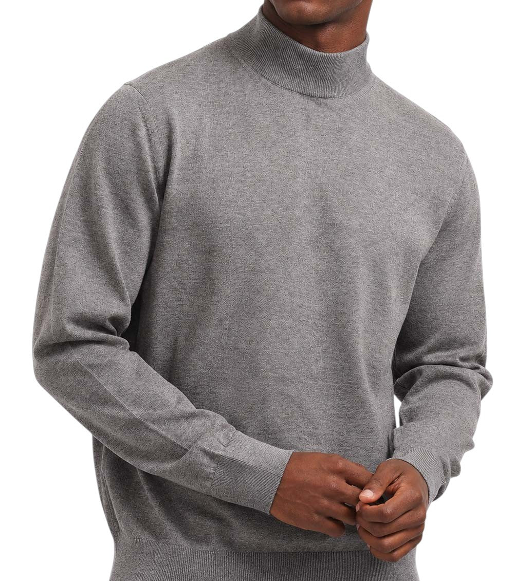Grey Mock Collar Sweater 5