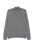 Grey Mock Collar Sweater 1