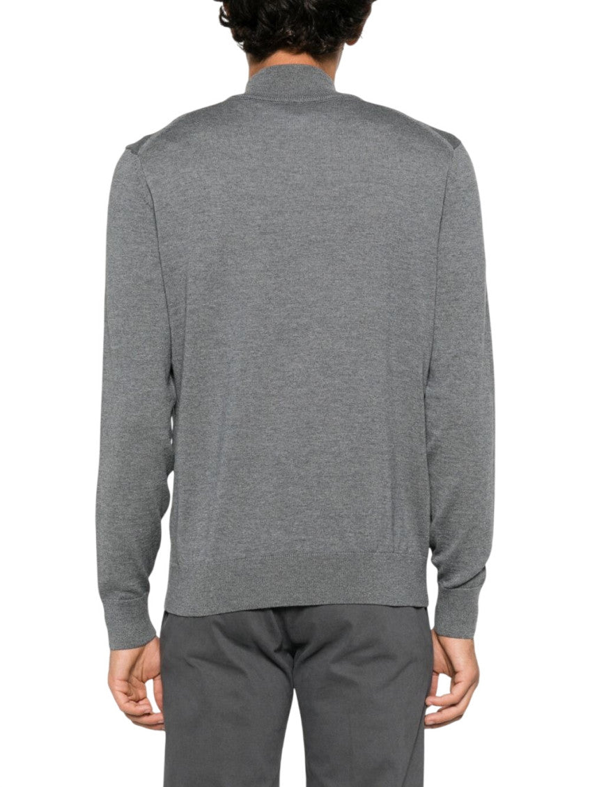 Grey Mock Collar Sweater 3