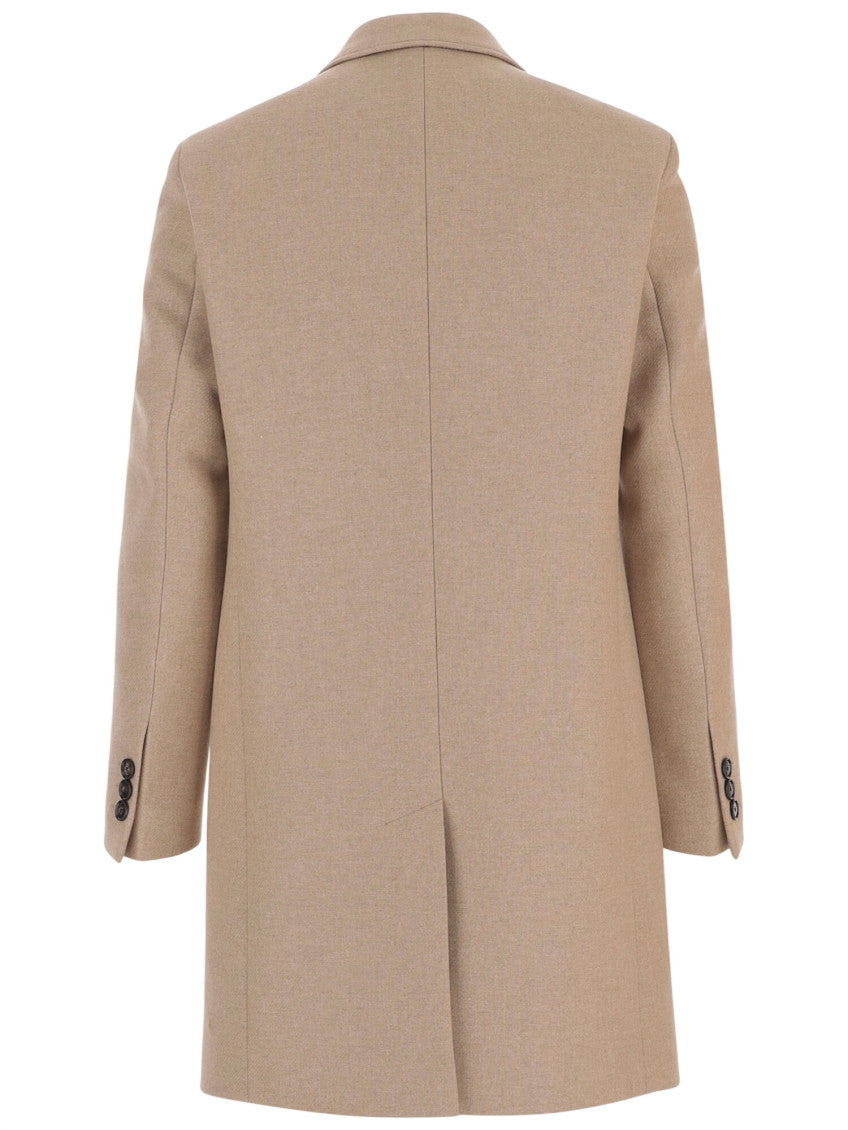 Beige Single Breasted Coat 2