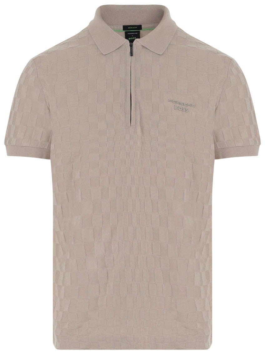 Beige Shirt Collar Polo 1