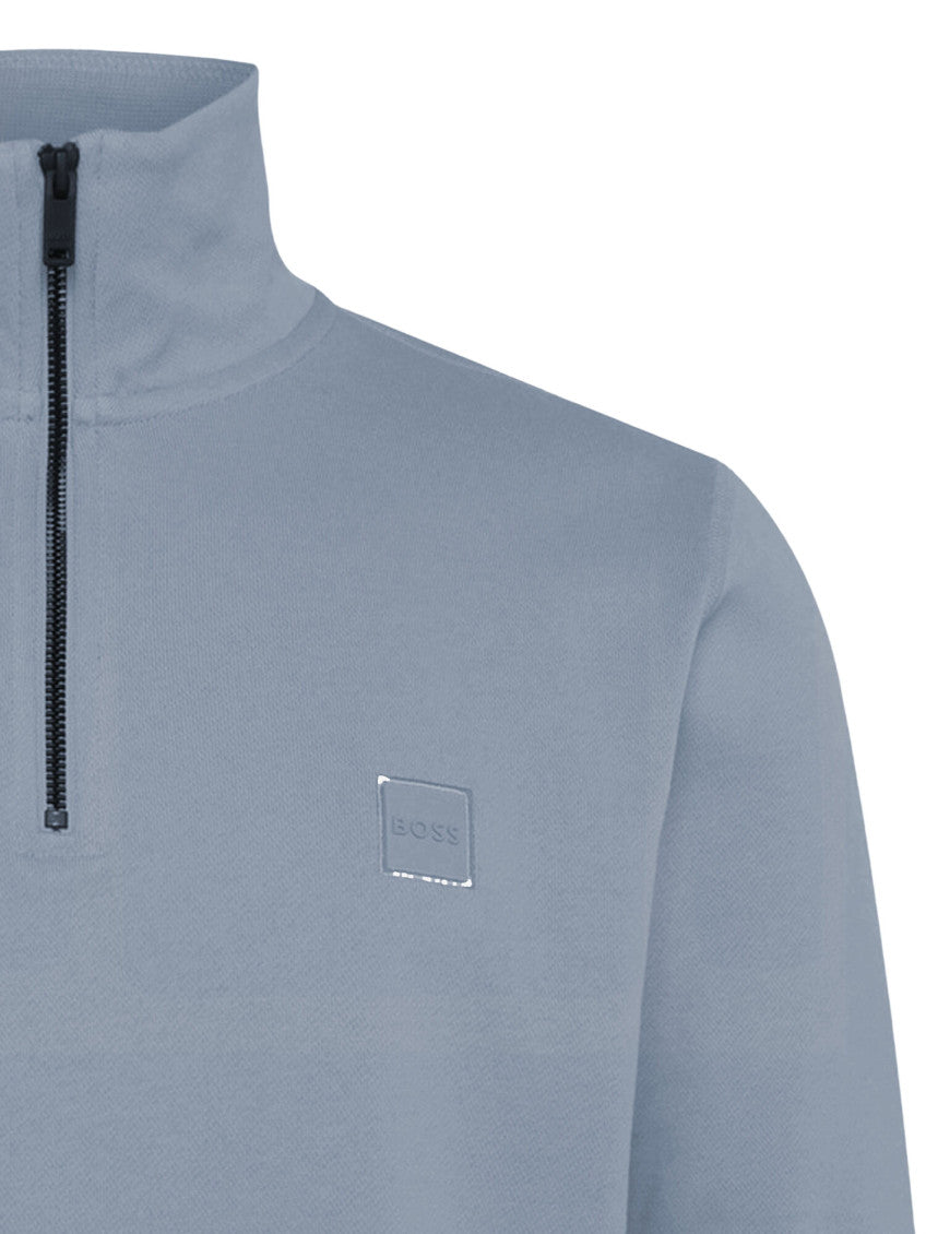 Light Blue Half Zip Sweatshirt 3