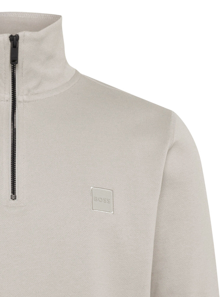 Light Beige Half Zip Sweatshirt 3