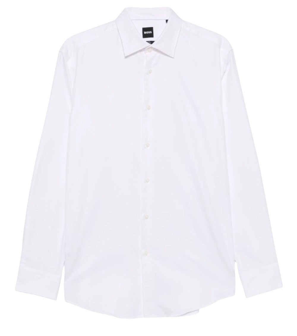 White Slim Solid Shirt 1