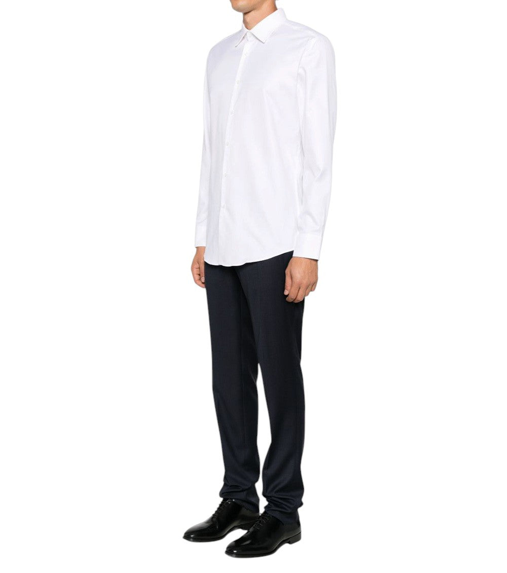 White Slim Solid Shirt 2