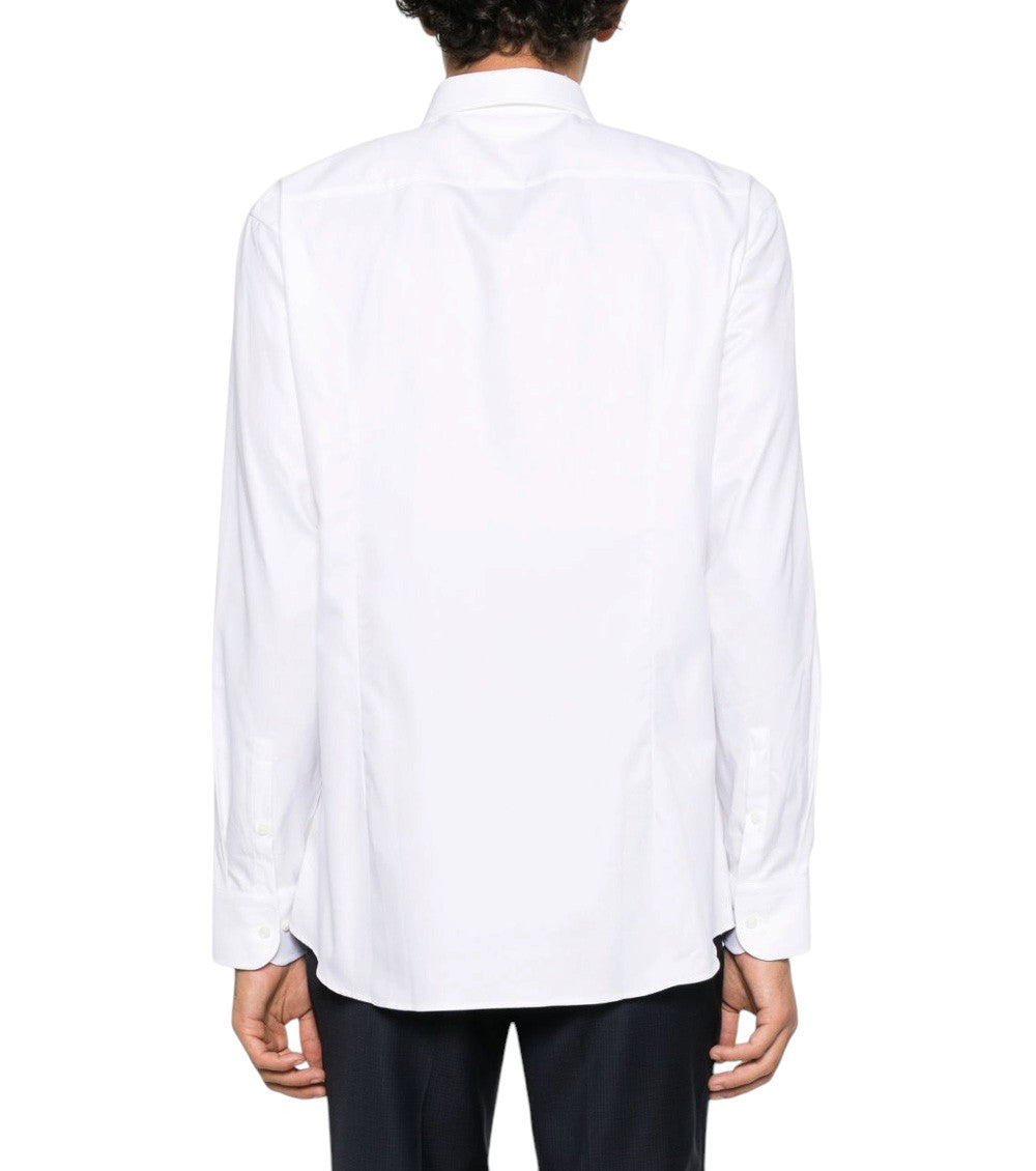White Slim Solid Shirt 3