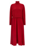 Red Turtle Neck Maxi Dress 1