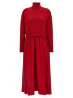 Red Turtle Neck Maxi Dress 1