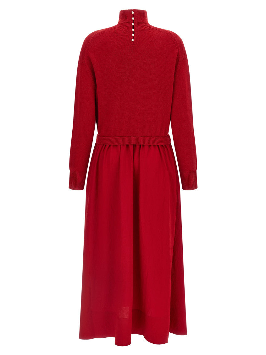 Red Turtle Neck Maxi Dress 2