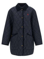 Navy Quilted Shirt Collar Jacket 1