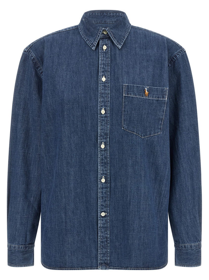 Blue Relaxed Logo Shirt 1