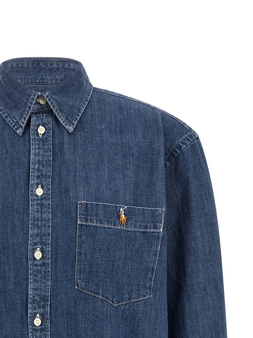 Blue Relaxed Logo Shirt 3