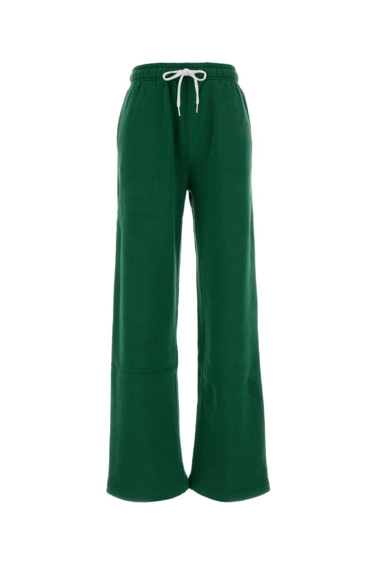 Green Loose Drawstring Pants 1