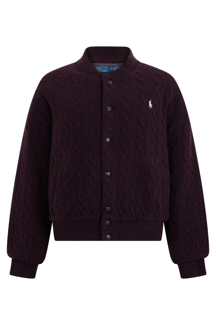 Dark Purple Knitted Jacket 1