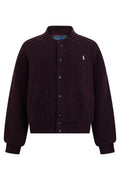 Dark Purple Knitted Jacket 1