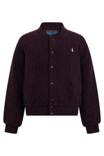 Dark Purple Knitted Jacket 1