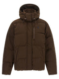 Brown Quilted Hood Jacket 1