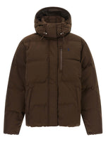 Brown Quilted Hood Jacket 1