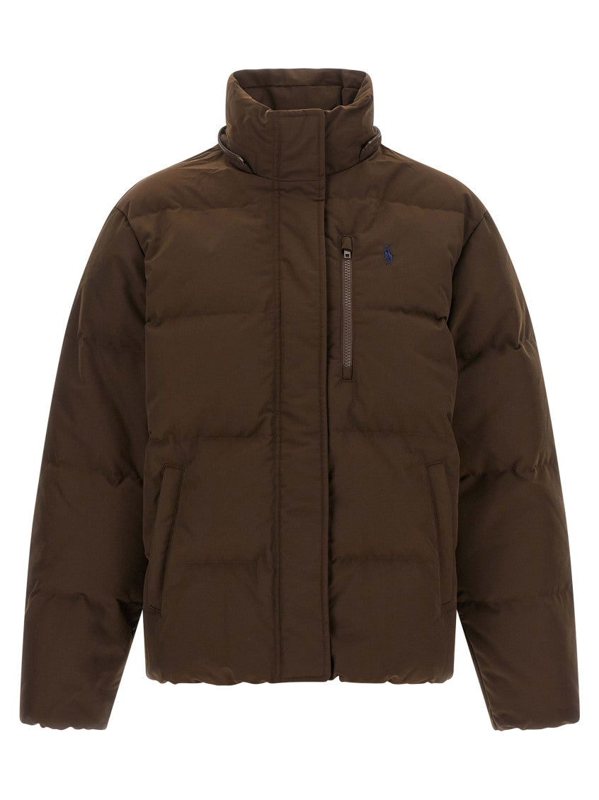 Brown Quilted Hood Jacket 2