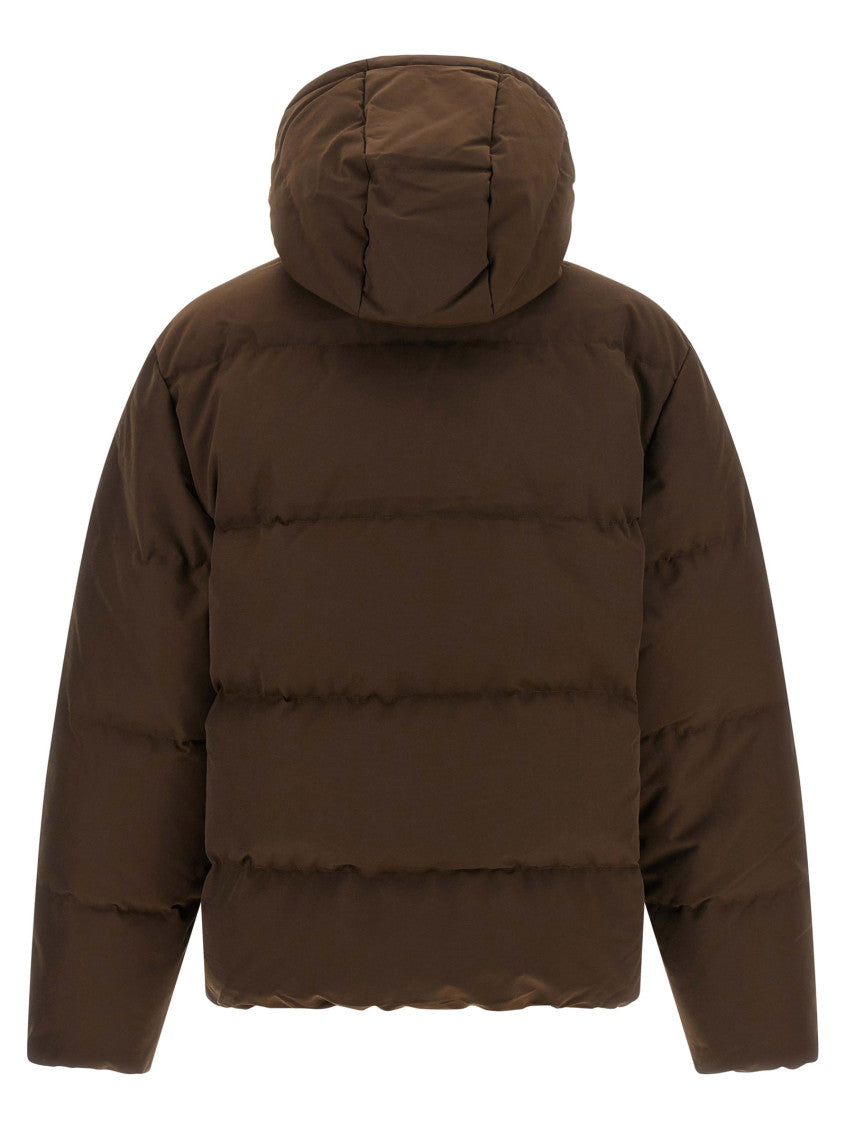 Brown Quilted Hood Jacket 3