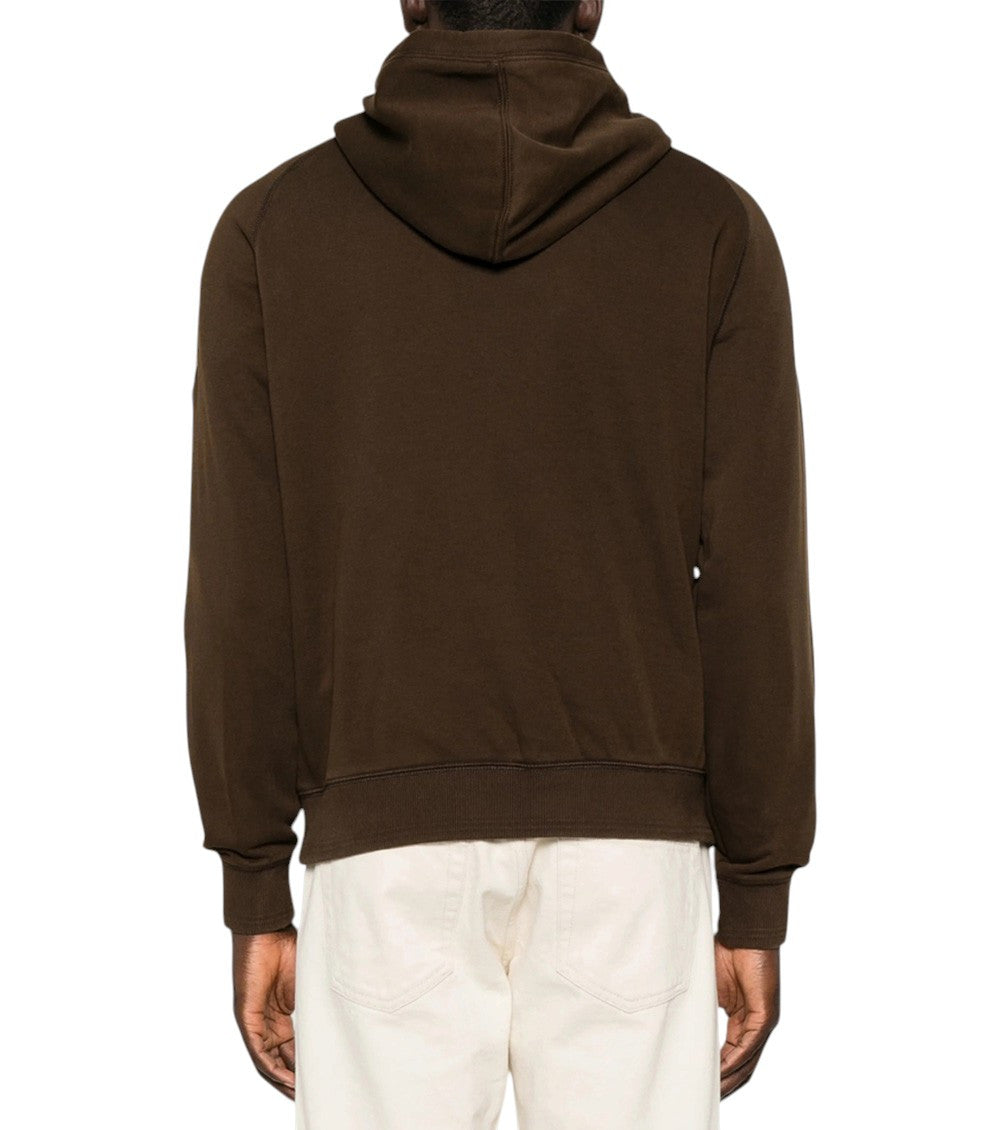 Brown Regular Logo Hoodie 3