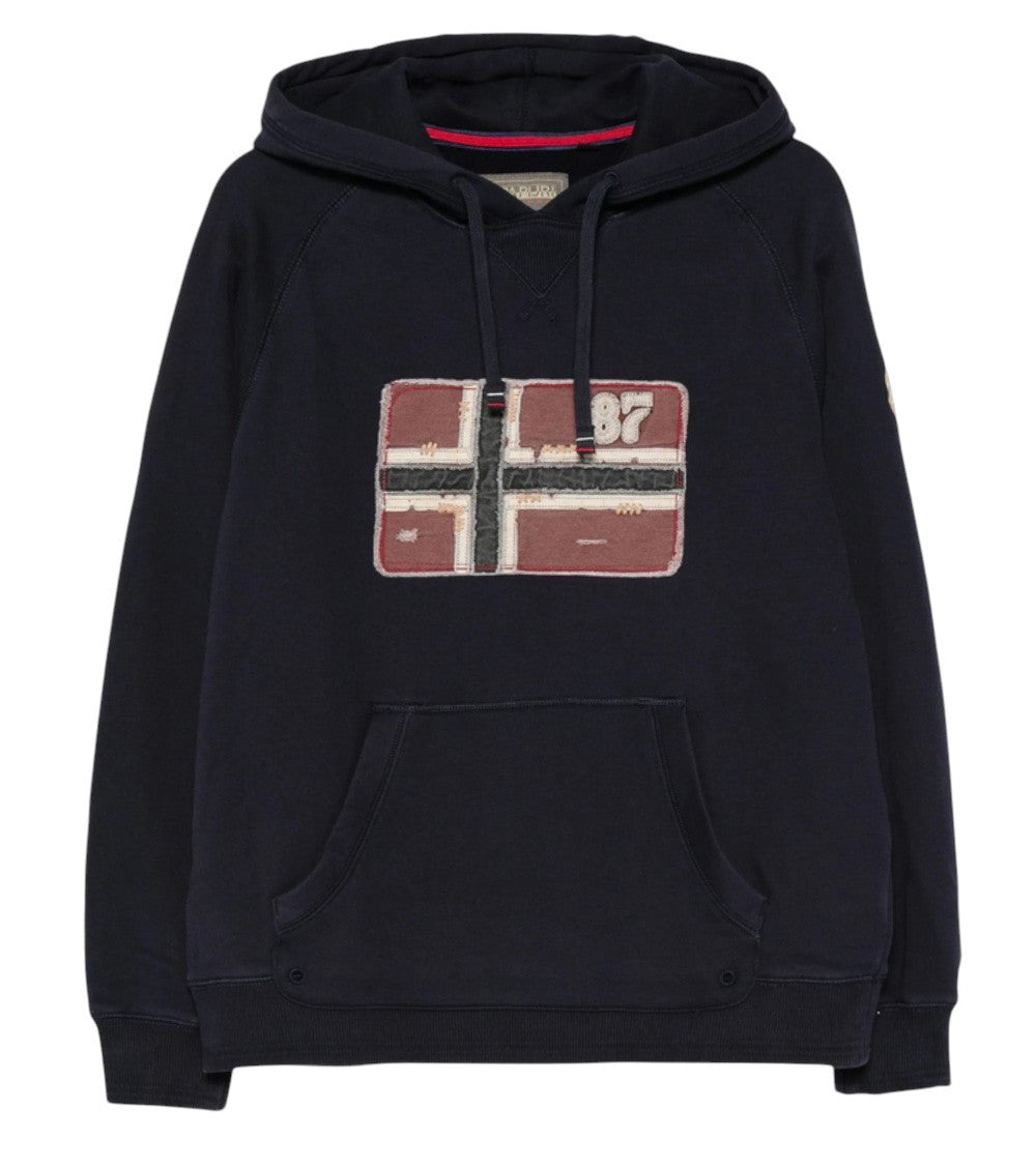Dark Blue Logo Hoodie 1