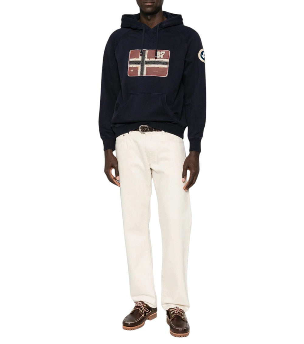 Dark Blue Logo Hoodie 4