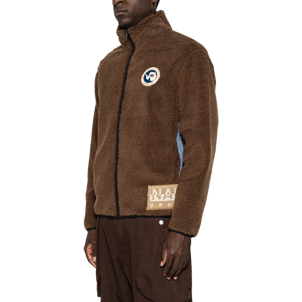 Brown Mock Collar Jacket 2