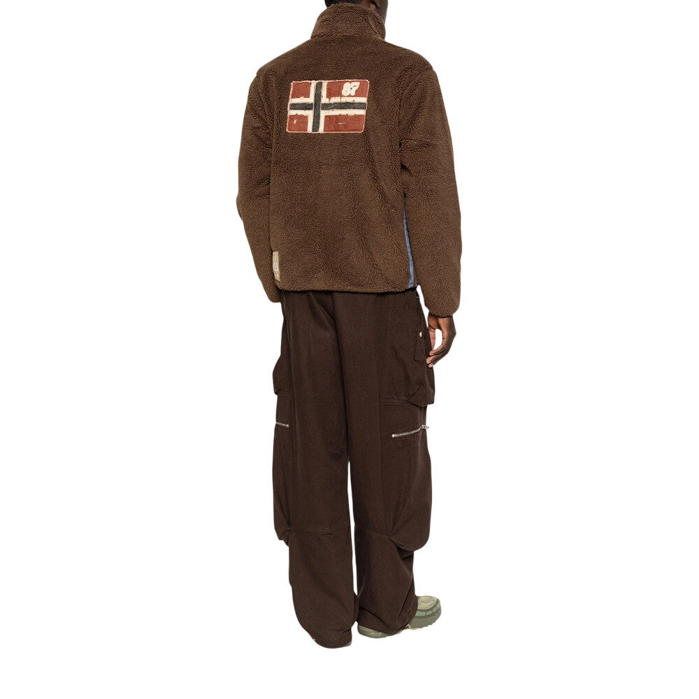 Brown Mock Collar Jacket 3