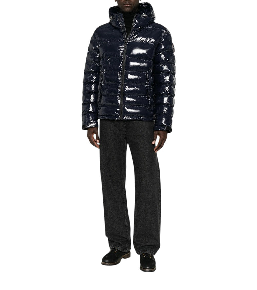 Blue Quilted Hood Jacket 1
