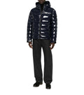 Blue Quilted Hood Jacket 1