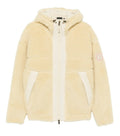 Beige Textured Hood Jacket 1