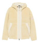 Beige Textured Hood Jacket 1