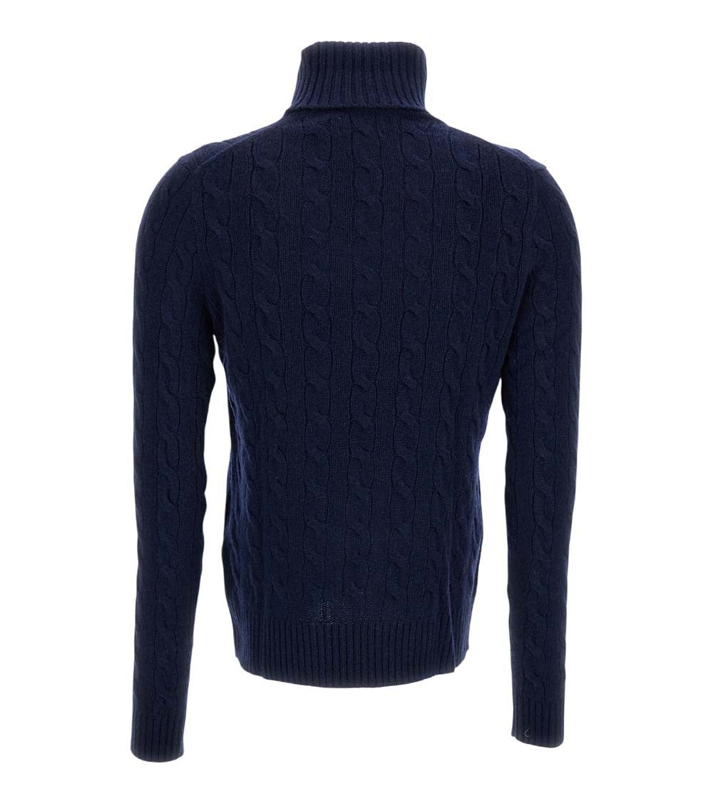Dark Blue Knitted Sweater 2