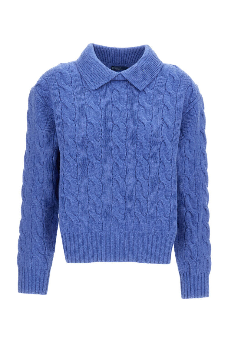 Sky Blue Knitted Sweater 1