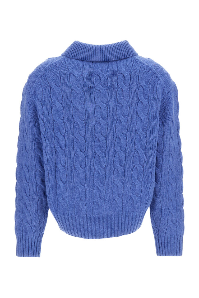 Sky Blue Knitted Sweater 2