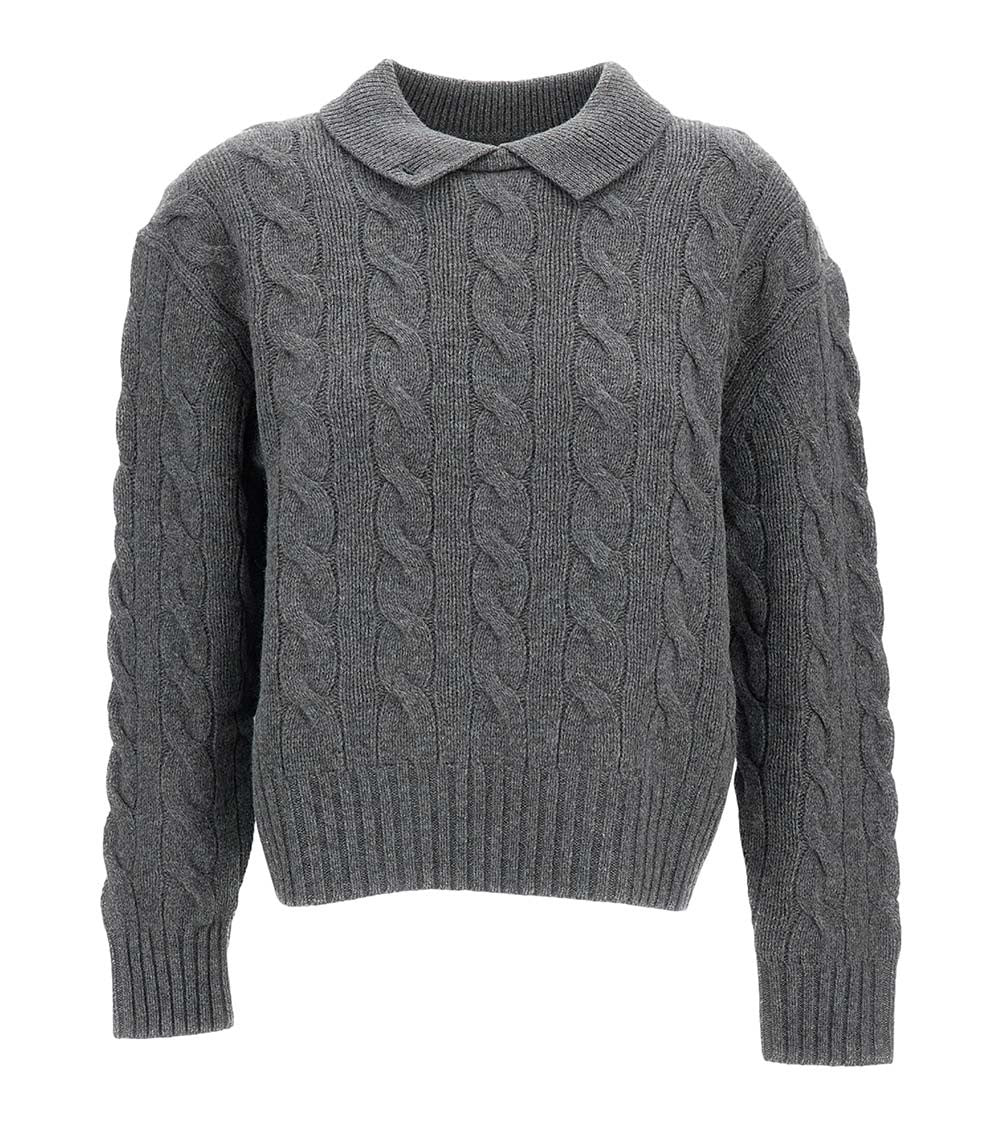 Grey Knitted Sweater 1