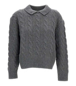 Grey Knitted Sweater 1