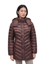 Brown Quilted Hood Jacket 1