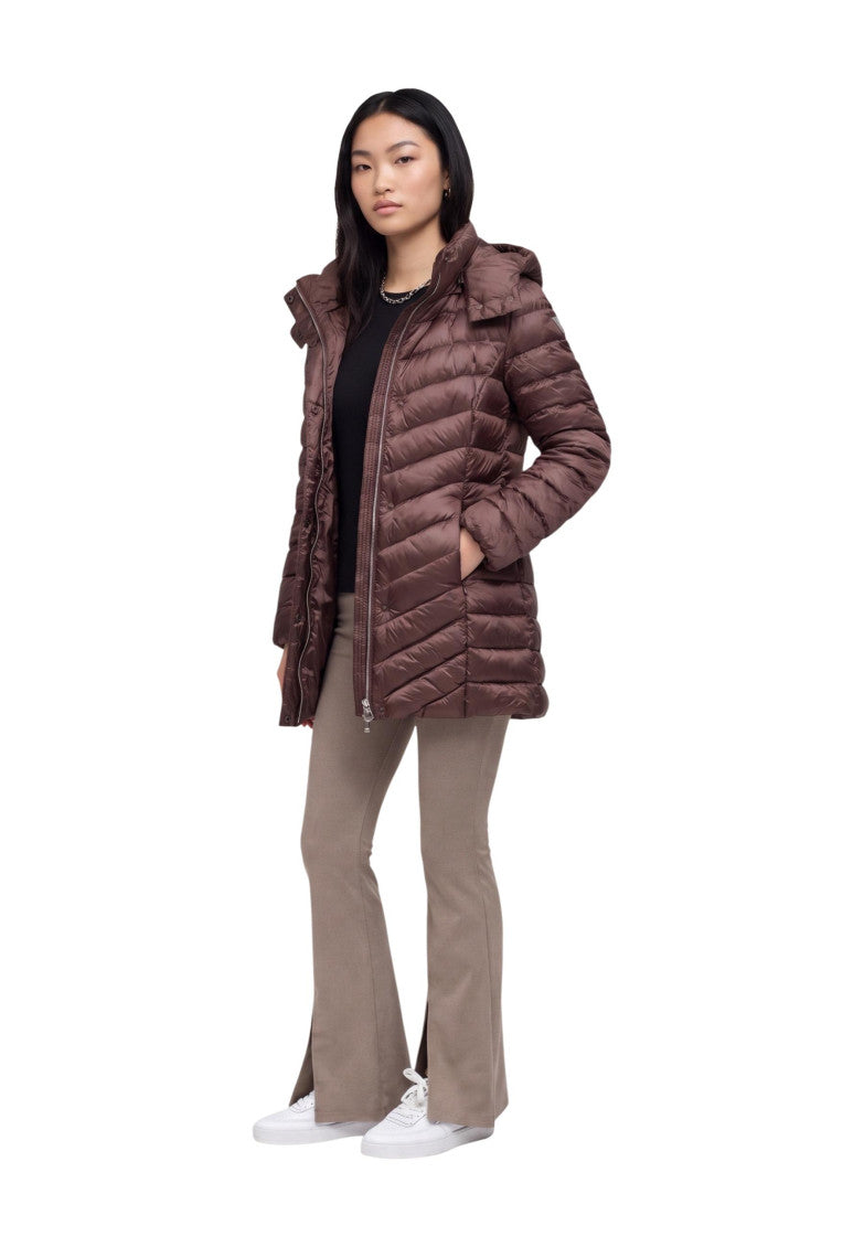 Brown Quilted Hood Jacket 2