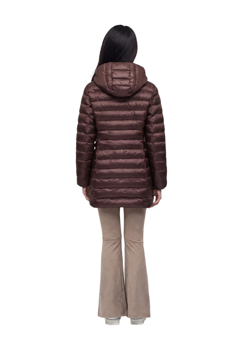 Brown Quilted Hood Jacket 3