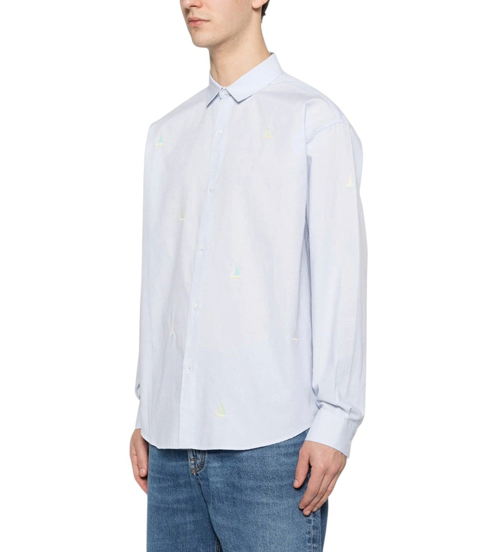 Light Blue Embroidered Shirt 2