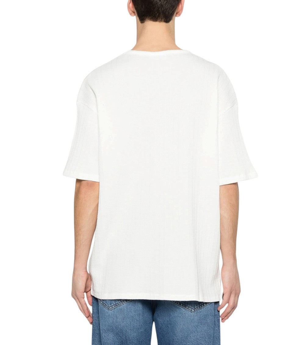 White Round Neck T-Shirt 3