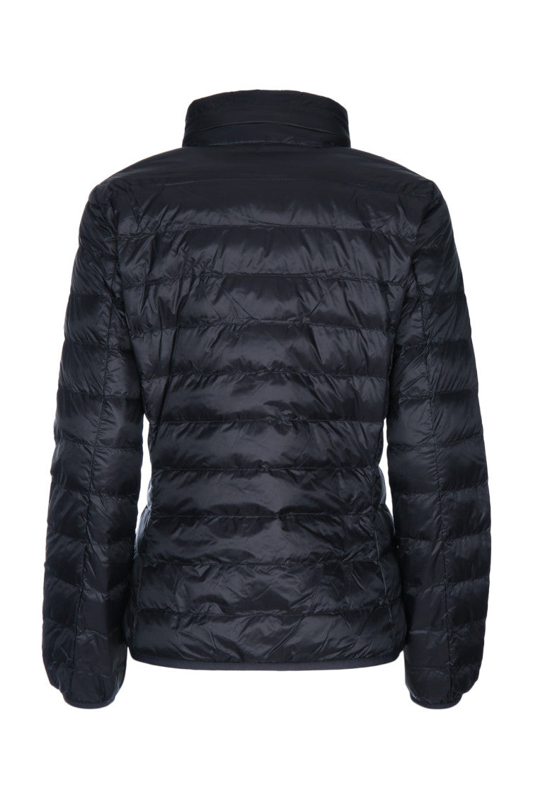 Black Quilted Mock Collar Jacket 2