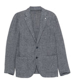 Grey Notched Lapel Blazer 1