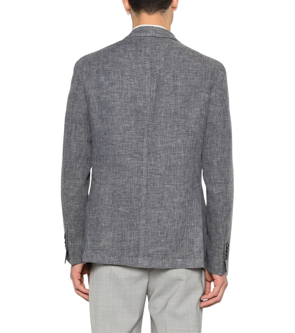 Grey Notched Lapel Blazer 3