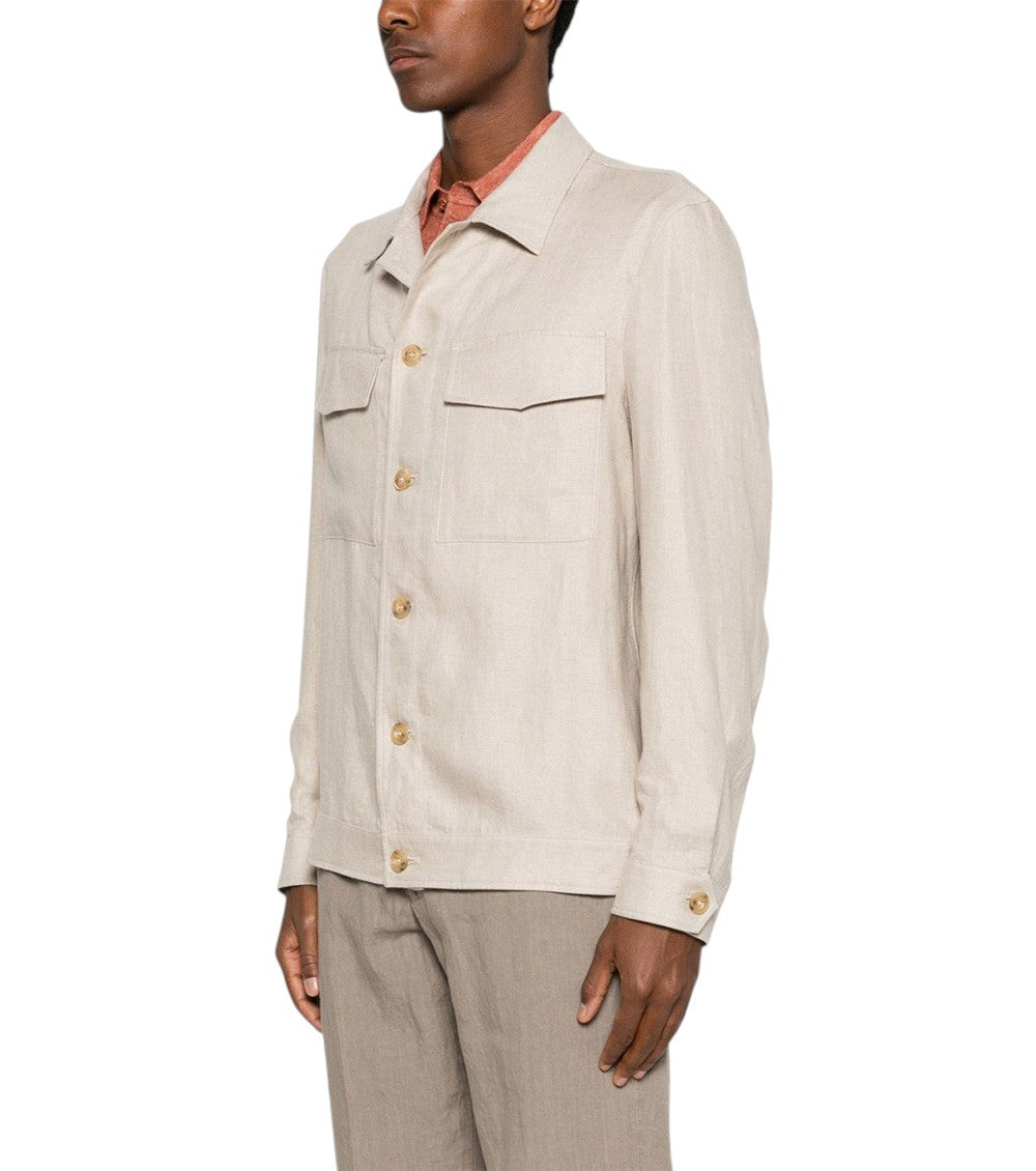 Beige Regular Overshirt 2